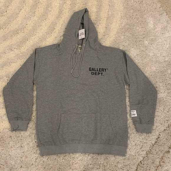 Gallery Dept Grey Hoodie DEPT. Logo Mens Size Large